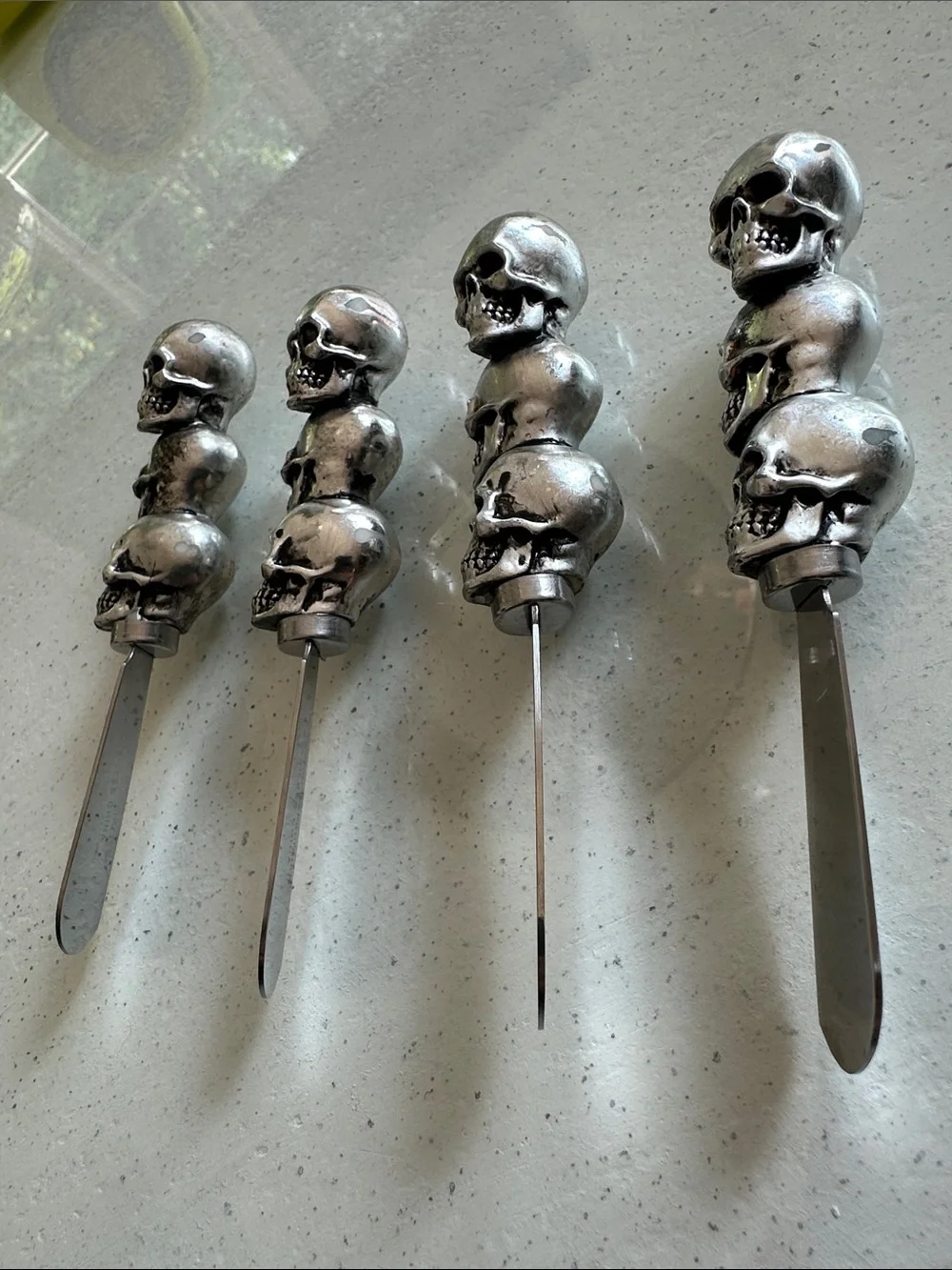 Boston Warehouse Skull Cheese Spreaders - Set of 4